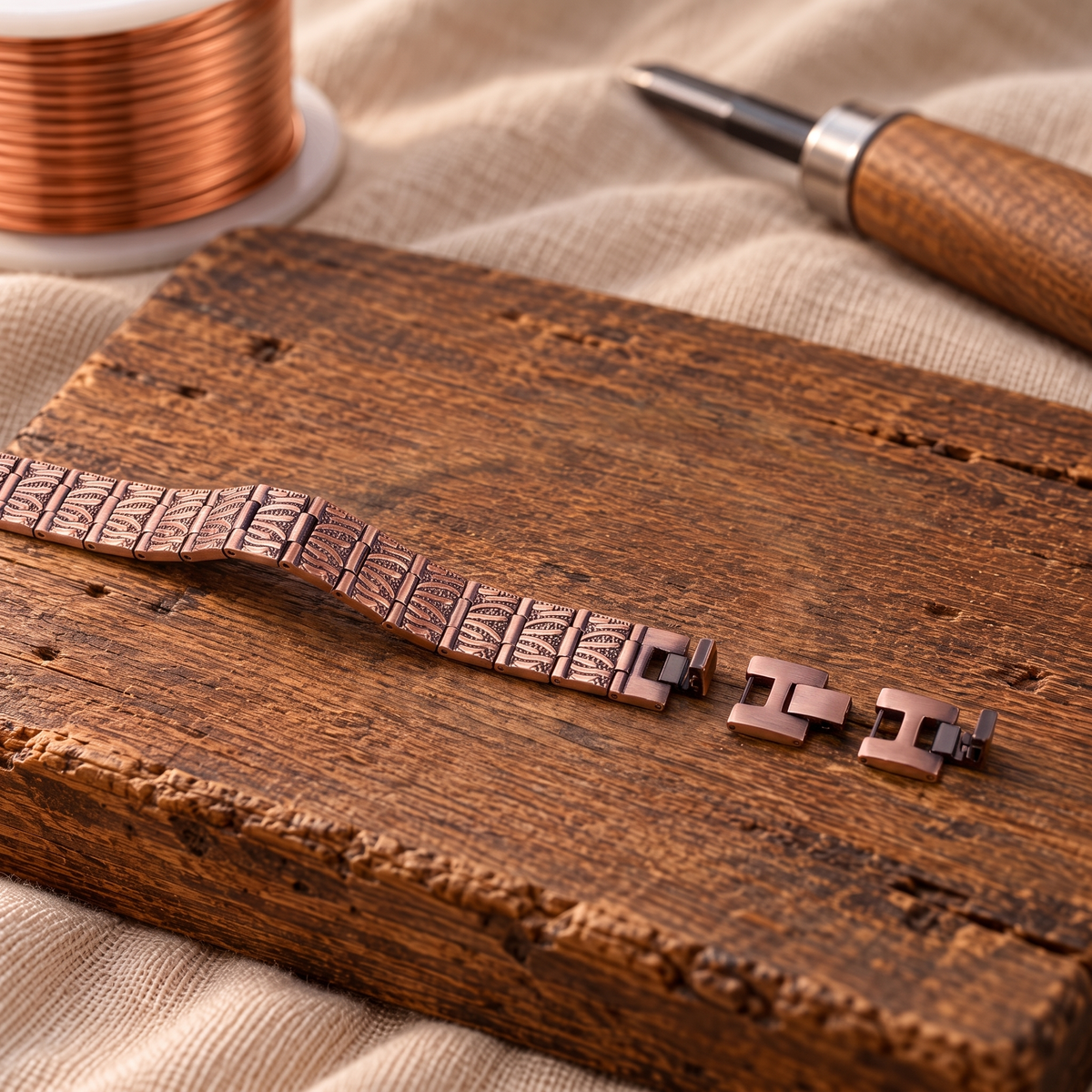 Petal Copper Anklet